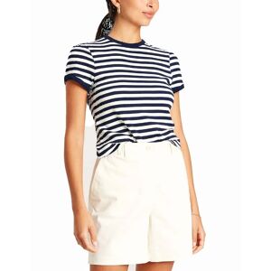 Women's Joules Womens Erin Cotton Short Sleeve T Shirt - Navy/Multi - Size: 16