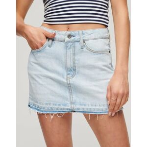 Women's Superdry Women's Denim Mini Skirt Phoenix Pale Blue - Size: 12/None