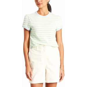 Women's Joules Womens Erin Cotton Short Sleeve T Shirt - Green Stripe - Size: 16