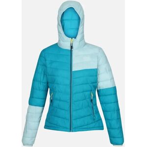 Women's Regatta Womens/Ladies Hillpack II Hooded Padded Jacket - Tahoe Blue Bleached Aqua - Size: 8