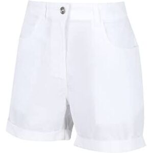 Regatta Womens Pemma Organic Cotton Shorts, White, 14 UK