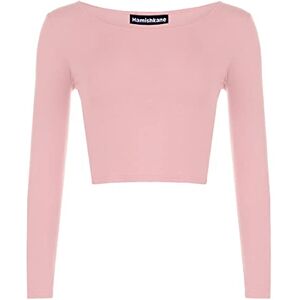 Hamishkane&#174; Womens Top Crew Neck Long Sleeve T Shirts Women, Soft & Comfortable Crop Tops for Women - Chic Y2k Top - Ideal Summer Tops for Women UK Nude