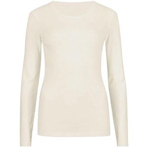 Hamishkane New Ladies Long Sleeve Crew Neck Plain Casual Stretchy Tee Basic Fit T-Shirt Top Cream