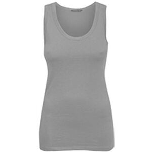 XXR Ladies Girls Stretch Plain Cami Vest Strap Top Sizes 10-20 new (Grey, UK_Medium(Eu 10))