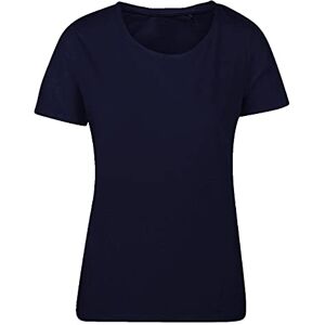 ChicWhisper Ladies 100% Cotton Crew Round Neck Plain T-Shirt Navy