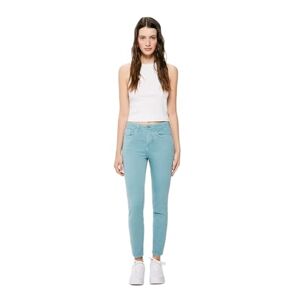 SPRINGFIELD Women's Slim Cropped Eco Dye Jeans, Turquoise/Duck, UK 8