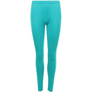 ELUM Womens Plus Size Stretchy Jersey Leggings Ladies Plain Elasticated Trousers Long Pants Viscose Full Length Legging Plus Size 8 to 26 Turquoise