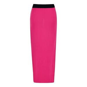 Leensy Woman Ladies Gypsy Long Jersey Maxi Skirt Dress Ladies Maxi Skirt UK 8-20 (UK, Numeric, 12, Regular, Regular, Pink)