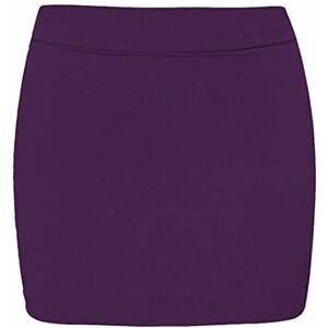 Star Fashion Global Ltd Colop Womens Plain Stretch Bodycon Short Mini Office Ladies Pencil Skirt Size 8-26 (Purple, 20-22)