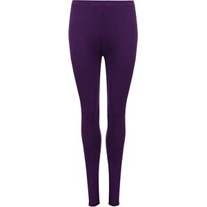 ELUM Womens Plus Size Stretchy Jersey Leggings Ladies Plain Elasticated Trousers Long Pants Viscose Full Length Legging Plus Size 8 to 26 Purple