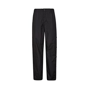 Mountain Warehouse Extreme Downpour Womens Trousers - Regular Length Rain Pants, Mesh Lined Ladies Overtrousers, Breathable, Elastic Waistband - Best for Walking Black 12