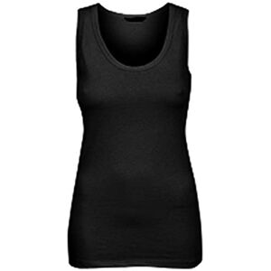 Ladies Girls Summer Plain Cami Vest Cotton Tank Top for Women Sleeveless Summer Tops Ladies Crew Neck. Sizes 10-20 New (UK XXL (EU 16), Black)