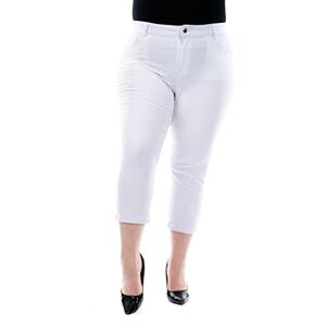 UC Ex High Street Brand Cropped Jeggings for Women, Ladies Plus Size Capri 3/4 Length Jeans White