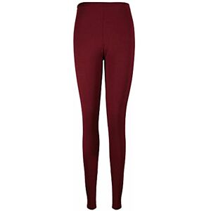 Fairy Trends Ltd FAIRY TRENDZ LTD Ladies Stretch Long Leggings Womens Plus Size Full Length Plain Leggings Pants UK 8-26 (Burgundy 2X Large UK 20-22)