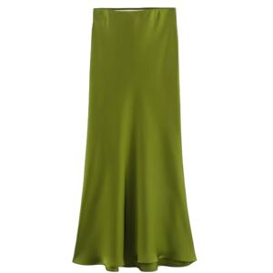 JIEZM skirt Midi Skirt Woman High Waist Long Skirts For Women Casual Elegant Party Women's Skirts-o-xs