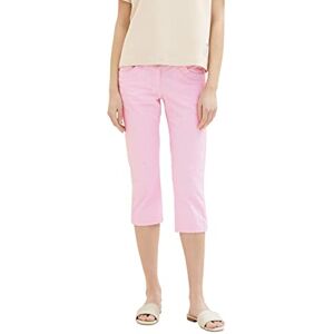 Tom Tailor Gmbh TOM TAILOR Women's 1036630 Tapered Relaxed Fit Capri Pant, 32182-Nouveau Pink Offwhite Stripe, 10