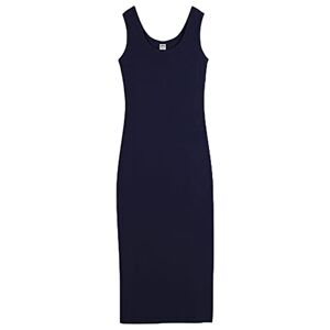 aromm Women Bodycon Dress Maxi Crewneck Sleeveless Casual Tank Top Cotton Sundress Navy Blue,3XL