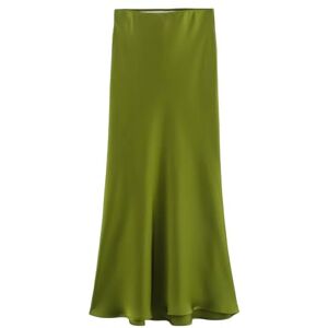 KUNTENG skirt Women Spring Satin Texture Bow Decoration Chic Female High Waist H Line Long Skirts Mujer-d-s