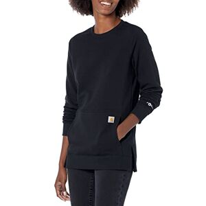 Carhartt Women's Force Relaxed Fit Lightweight Sweatshirt, Black, Large