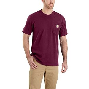 Carhartt Men's Relaxed Fit Heavyweight T-Shirt, Port, 2X-Large