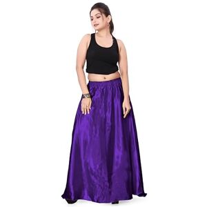 MEEK MERCERY BY KF Belly Dancing Satin Full Circle Skirt Casual Wear Full Circle Satin Skirt S8 Purple