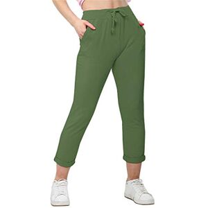 Love My Fashions&#174; Womens Athletic Italian Active Yoga Trouser Pants Ladies Elasticated Drawstring Waist Open Ankle Sportswear Stretchy Cotton Summer Pajama Jogging Bottoms with Pockets Plus Size