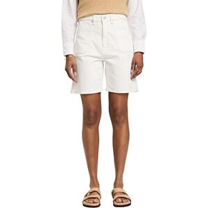 ESPRIT Women's 033EE1C303 Denim Shorts, 110/OFF White, 29