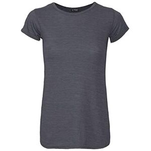 Fashion Star Womens Round Neck T-Shirt Basic Jersey Tee Top Grey M/L (UK 12/14)