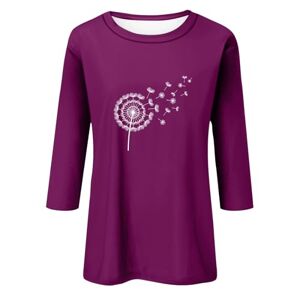 Skang Clearance Sale Black Friday Prime Ladies Fashion Clothes Sale Clearance Women's Tunic Tops Casual Long Sleeve Blouse Tunic Top for Ladies Round Neck Longline Blouses Shirts Plus Size Swing Tunic Button Up Lady Sale Purple