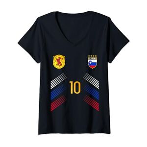 Summer Sport Gifts & Co Womens Slovenia Flag Slovenian Pride Lovers V-Neck T-Shirt
