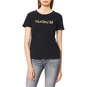 Hurley Women's W Oao Dots Classic Crew Tee Shirt, Caviar, XS