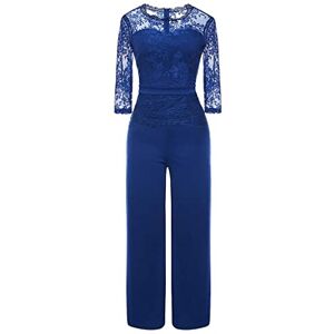 Dungarees For Women Uk 0420a3615 FunAloe Women'S Jumpsuits & Playsuits Royal Blue Overalls For Women Lace Rompers Jumpsuits Casual Beach Summer 2023 3/4 Sleeve Panel Party And Evening Dungarees Playsuits Trousers Clearance Size 6-18