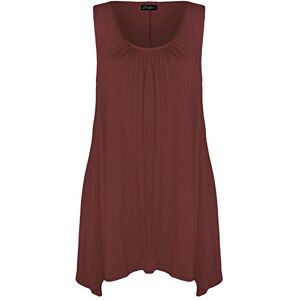 Mustwearit New Womens Ladies Hanky Hem Baggy Summer Casual Long Tunic Vest Top UK Size 8-26 Wine