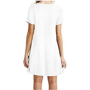 Janly Clearance Sale Womens Casual Dress, Fashion Women Casual Short Sleeve O-Neck Solid Ladies Loose Mini Dress ,Easter Day Deal