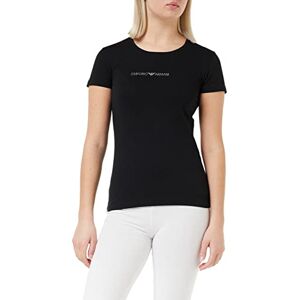 Women's Emporio Armani T-Shirt with Logo, Black, Large