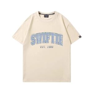 FERVEX Country T Shirt Taylor Merch, Cool Short-Sleeved T-Shirt, Merchandise Fans Gift (Color : Beige, Size : XX-Large)
