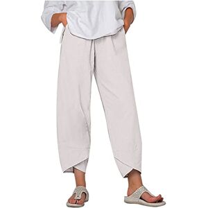 Linen Trousers for Women Uk Plus Size 22 Casual Pants Plus Harem Solid Printed Loose Pocket Elastic Waist Pants Plus Lounge Pant Holiday Essentials for Women Cargo Trousers Summer 24 18 Sale Clearance