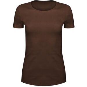 Chicwhisper Ladies Pure Cotton Plain T-Shirt Crew Round Neck T Shirt