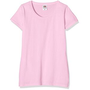 FRUIT OF THE LOOM Women's Valueweight Short Sleeve T Shirt, Pink, XL UK