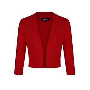 MINTLIMIT Summer Cardigan for Women Vintage 50s Bolero Shrug Cropped Length Cardigan Red XL