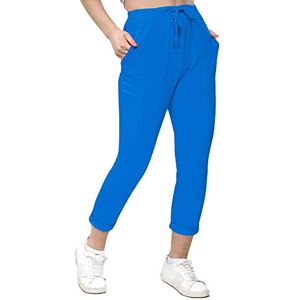 Love My Fashions&#174; Womens Athletic Italian Active Yoga Trouser Pants Ladies Elasticated Drawstring Waist Open Ankle Sportswear Stretchy Cotton Summer Pajama Jogging Bottoms with Pockets Plus Size