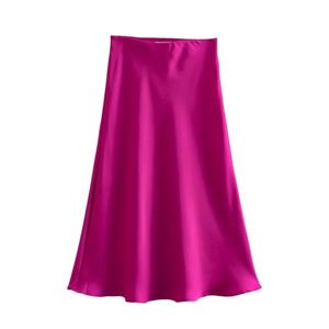 GerRit Skirt Sale Solid Satin Elastic Waist Women A-line Skirt Summer Female Slim-color 11-l