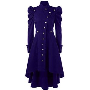 Janly Clearance Sale Women Plus Size Coats, Womens Vintage Steampunk Long Coat Gothic Overcoat Ladies Retro Jacket, forJacket Womens Winter Sale (Blue-XL)