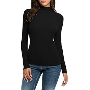 Women'S Bottoming T-Shirt Women's Casual Long Sleeve High Neck Solid Color Bottom Crewneck Slim Round Neck T-Shirt Tops Autumn Pullover Loose Long Sleeve Sweater Tops Long Sleeve Turtleneck Tops/Shirts Sweater Shirts Blouses