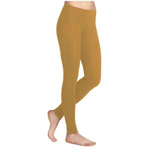 Missloved Plain Stretchy Viscose Lycra Leggings - S/M to fit UK 8-10 - Golden Mustard