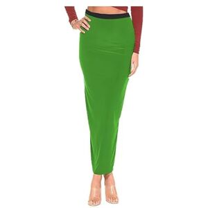 BODYWEAR LTD - Womens Ladies High Elasticated Waisted Gypsy Stretchy Bodycon Long Maxi Skirt Party Club Night Out Maxi Long Pencil Skirts (Jet Green, UK Size 14 - X/L)