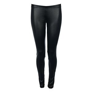 Wearall Womens Plus Size Wet Look Shiny Ladies Full Length Long Leggings Pants - Black - 24-26