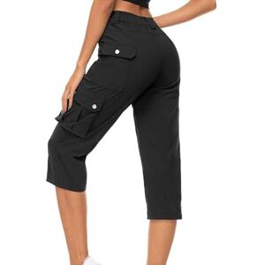 Summer Pants Clearance Ladies Pull on Trousers Women Trousers Petite Women Trousers Pants Suit for Gardening Deal of The Day Clearance Black