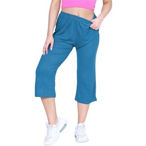 janisramone Womens Ladies New Plain Wide Leg Culottes 3/4 Length Shorts Trousers Casual Summer Palazzo Pants Teal