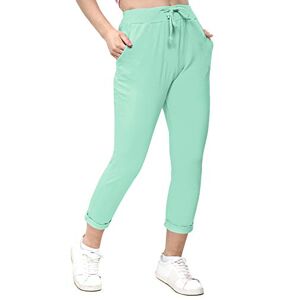 Love My Fashions&#174; Womens Athletic Italian Active Yoga Trouser Pants Ladies Elasticated Drawstring Waist Open Ankle Sportswear Stretchy Cotton Summer Pajama Jogging Bottoms with Pockets Plus Size